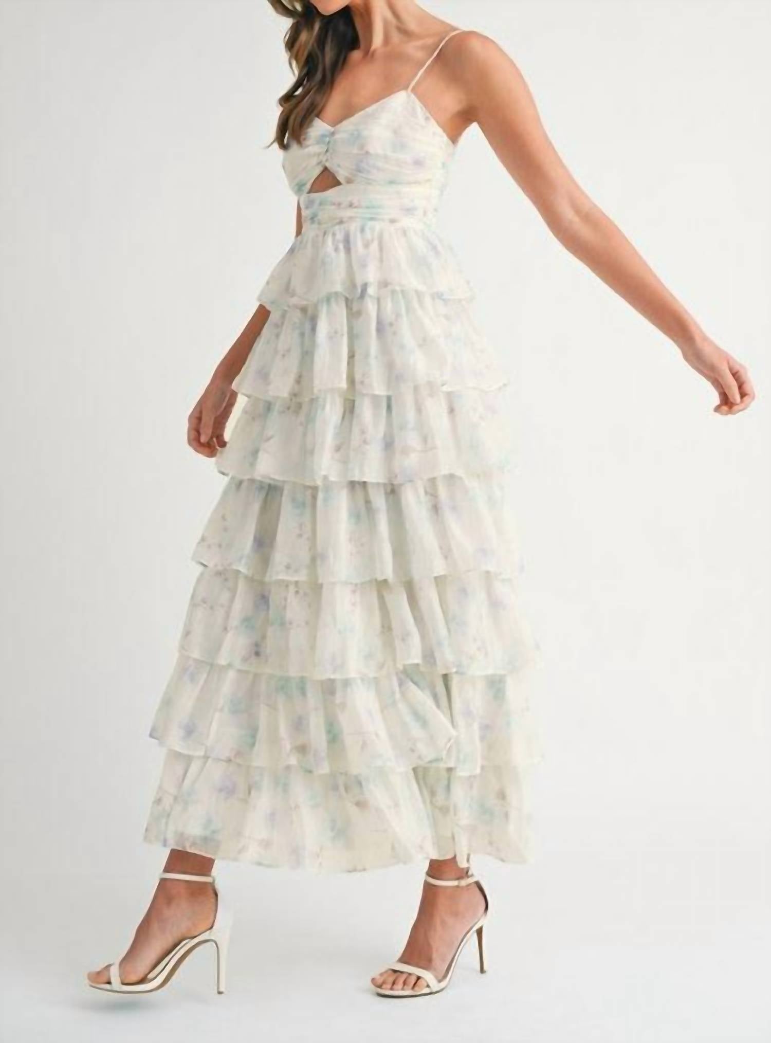Mable - Ruffle Tiered Midi Dress
