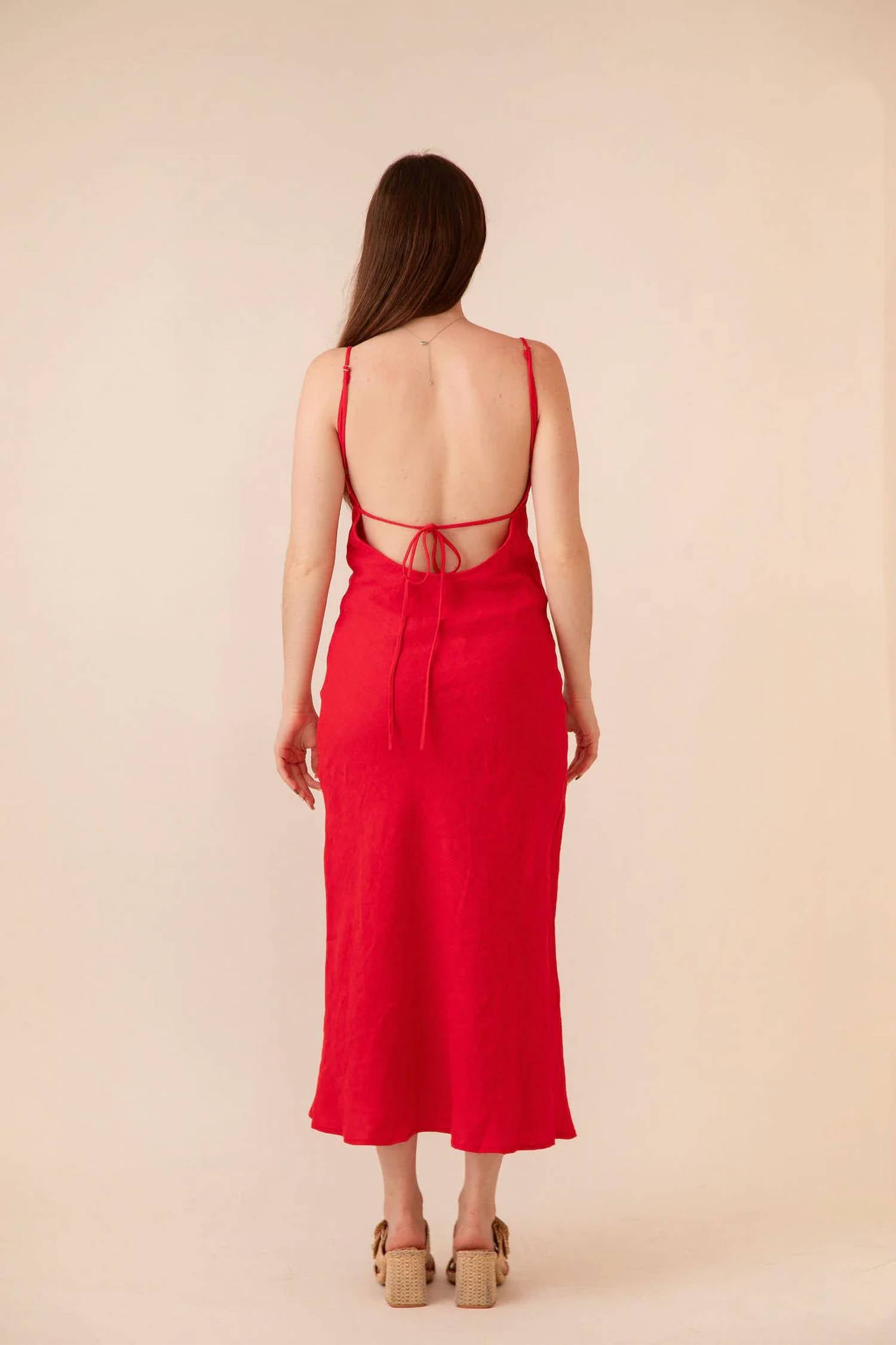 Olivaceous - Katerina Linen Dress