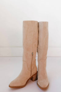 MiiM Women's Juno Boots in beige - women's shoe - alternate view