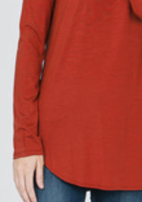 Emma'S Closet - Modal Long Sleeve Round Neck Top