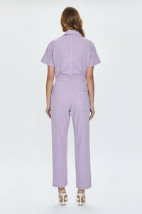PISTOLA Grover Cotton Worker One Piece Jumpsuit in iris - women's pants - view 4