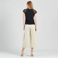 Clara Sun Woo - Mesh Cap Sleeve Top