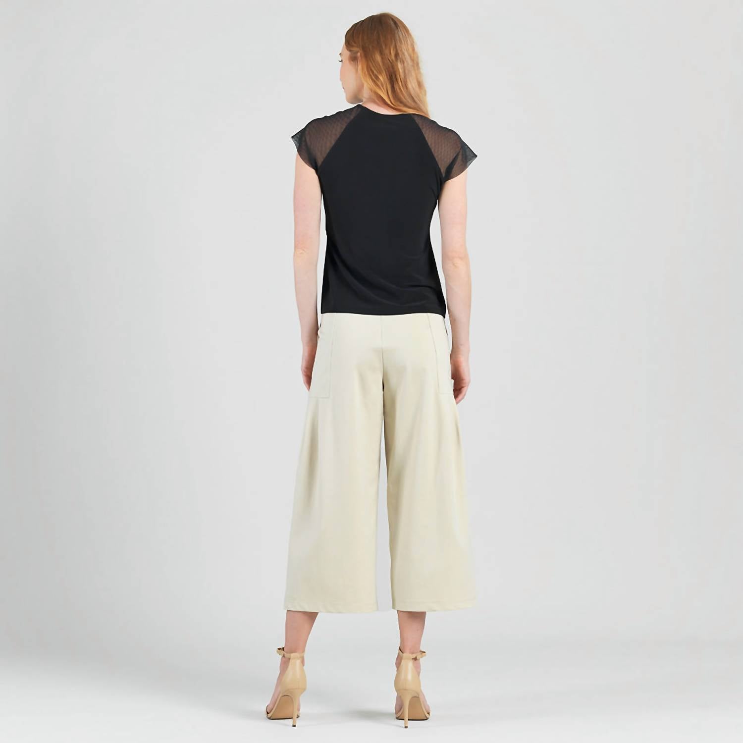 Clara Sun Woo - Mesh Cap Sleeve Top