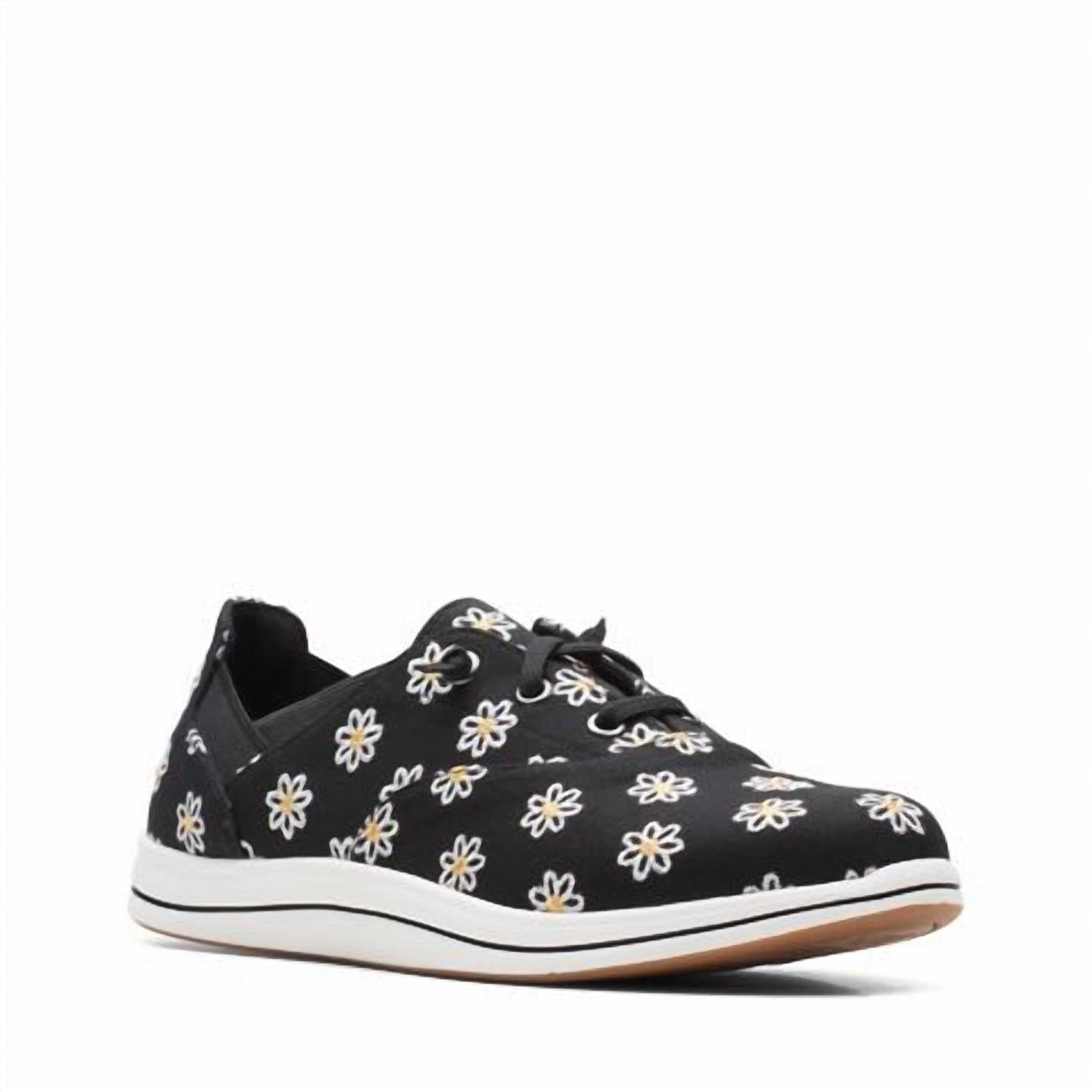 Clarks Women's Cloudsteppers Breeze Ave Lace Up Sneaker in black canvas - women's sneaker - alternate view