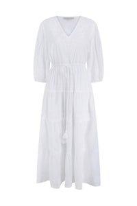 Pranella Azul Kaftan Maxi Dress in white - women's dress - alternate view