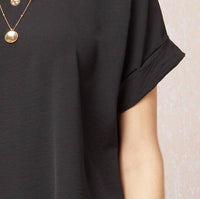 Entro - Short Sleeve Scoop Neck Top