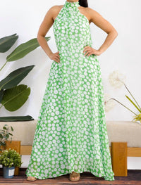 Karen Kane Halterneck Polka Dots Jumpsuit in green - women's pants