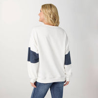 Coco + Carmen - Women's Athena Long Sleeve Star Patch Sweatshirt