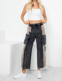 26 International - Color Block Corduroy Cargo Pants