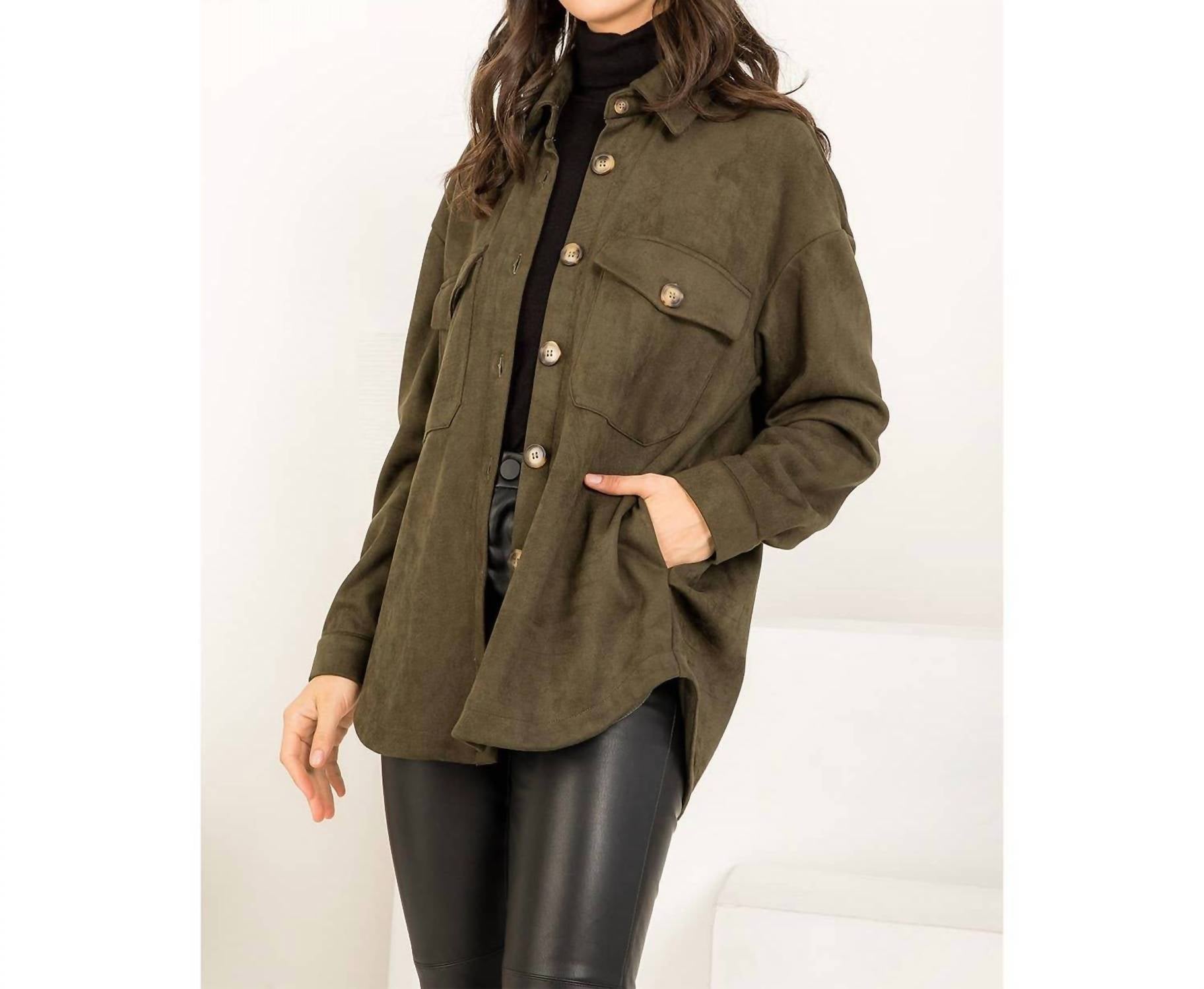 Thml - Suede Button Up Jacket