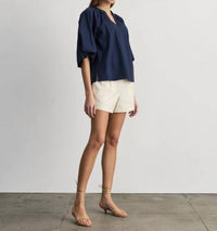 Tanya Taylor - Marine V-neck Balloon Sleeve Top