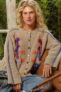 Pol - Chenille Sweater With Frayed Detail