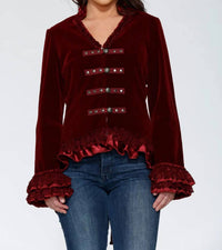 Orchid Bloom - Gloria Velvet Tailed Jacket
