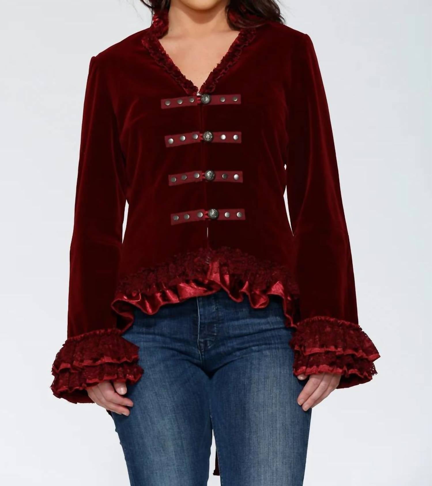 Orchid Bloom - Gloria Velvet Tailed Jacket
