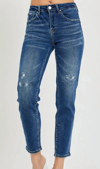 Risen - Mid Rise Tapered Jeans