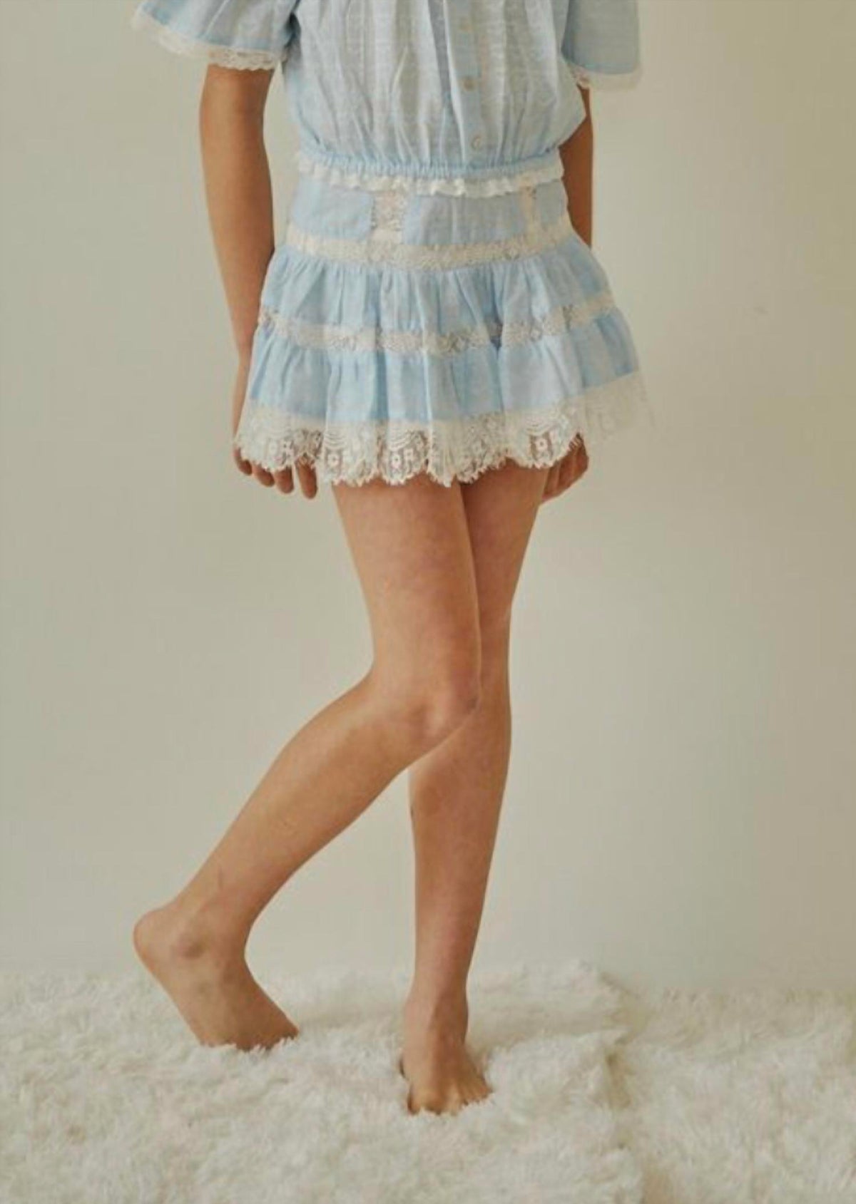Theme - Kids Luna Heart &. Lace Mini Skirt