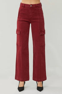 Risen - High Rise Wide Leg Cargo Jeans