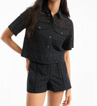 Veronica Beard - Spruce Eyelet Top