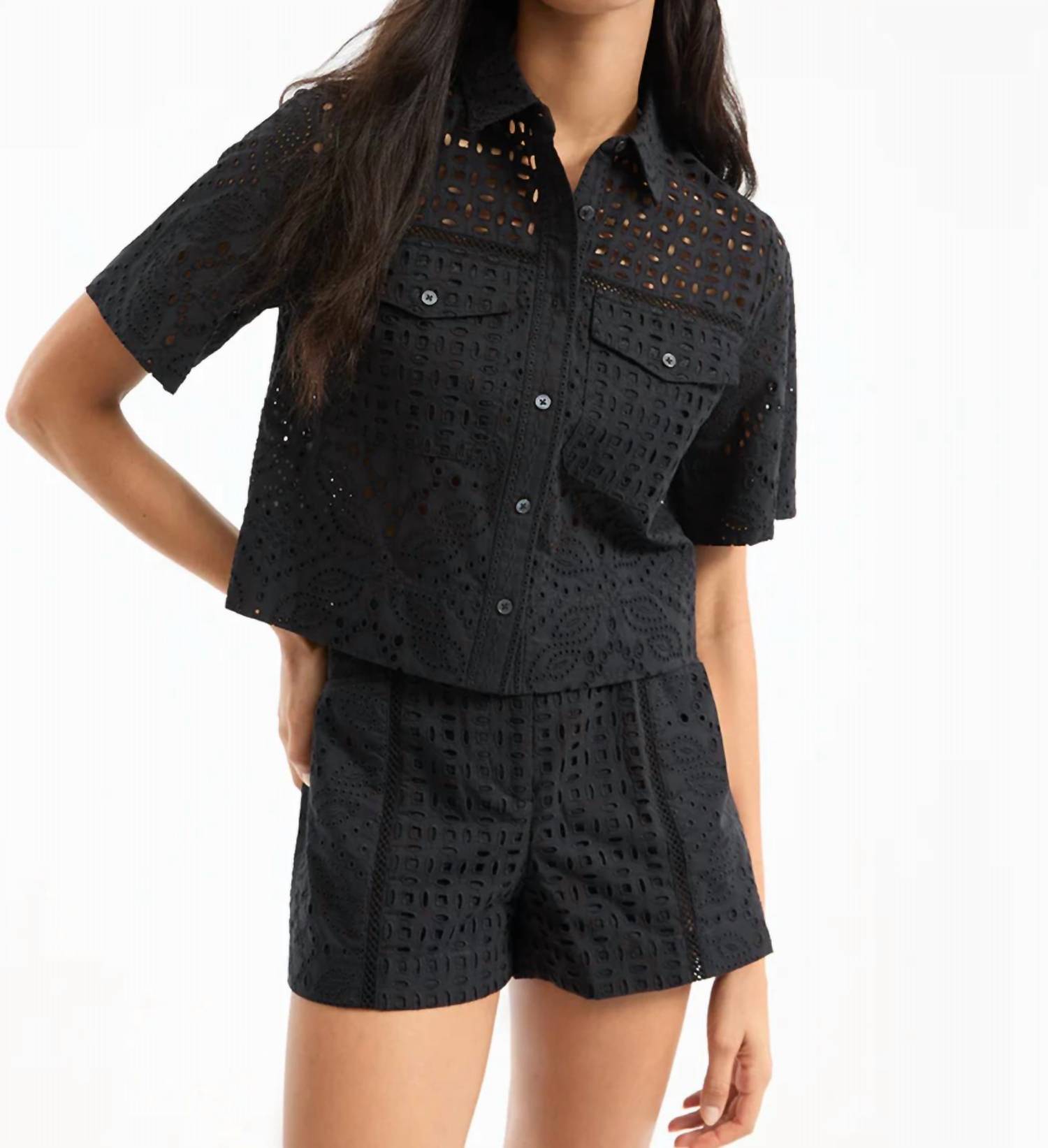Veronica Beard - Spruce Eyelet Top