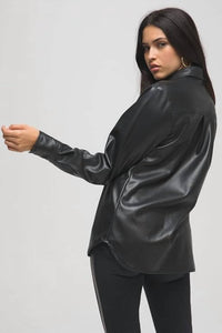 GOOD AMERICAN Utility Shirt in black - women's shirt - alternate view