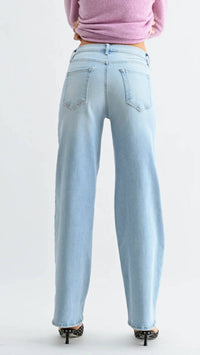 Just Black Denim - Mid-rise Loose Straight Full Length Jeans
