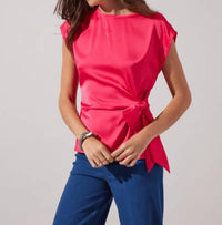 Lysse - Rosalia Tie Drape Mix Media Top
