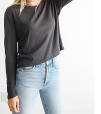 James Perse - Cotton Boxy Long Sleeve Tee