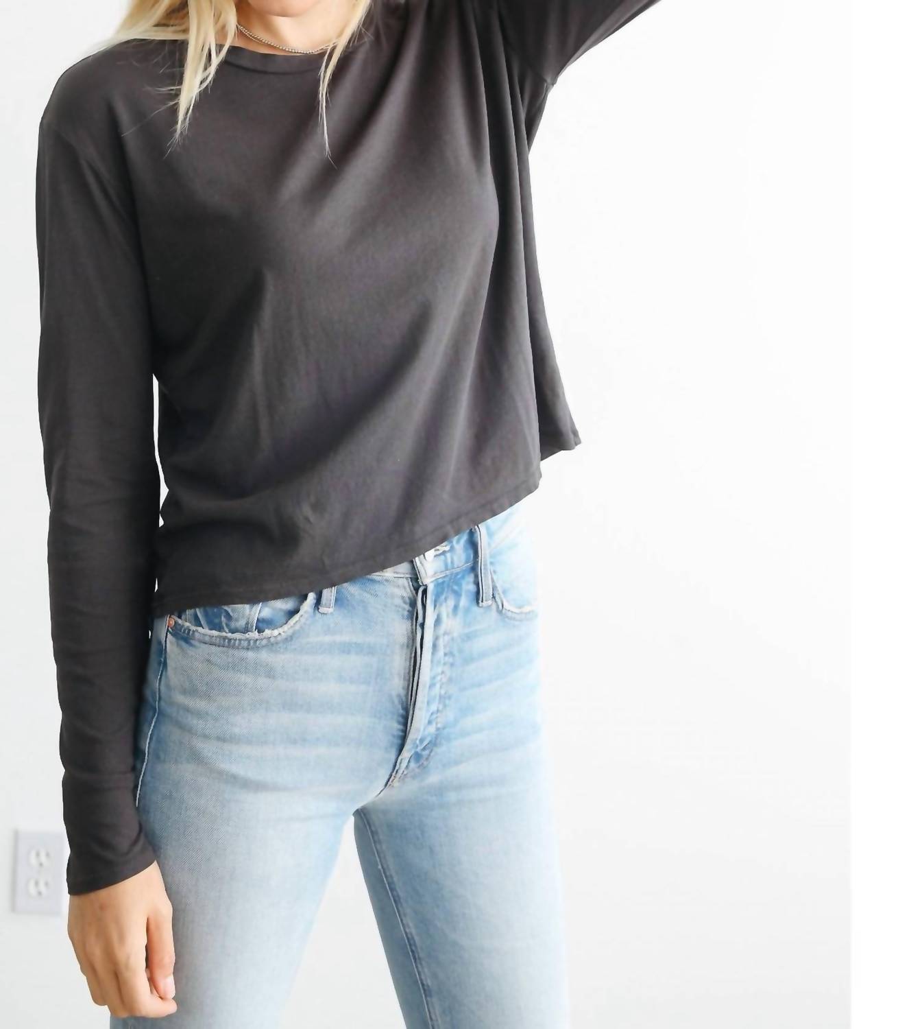 James Perse - Cotton Boxy Long Sleeve Tee