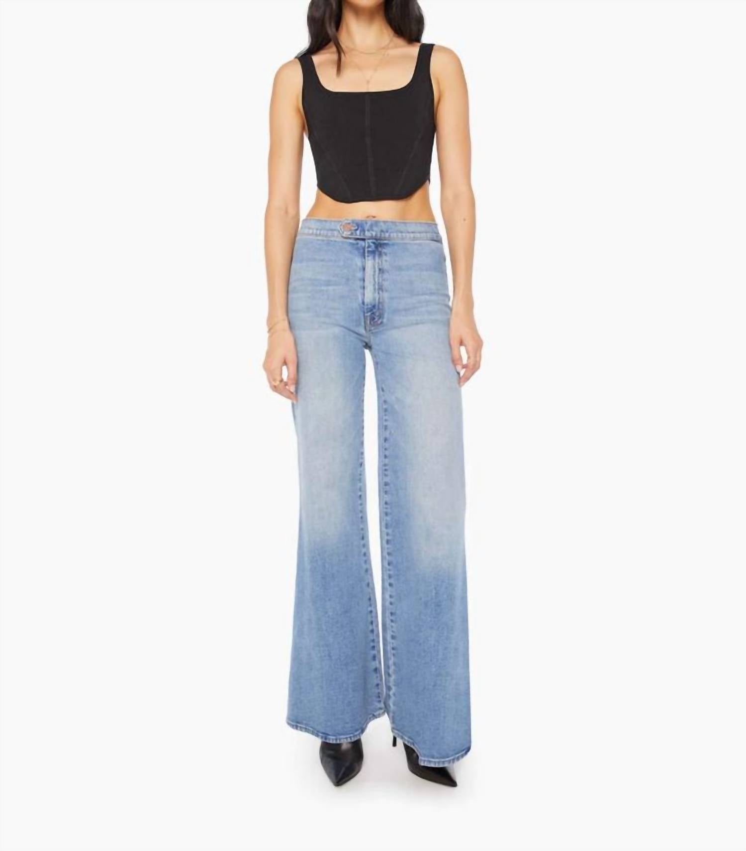 Mother Tab Roller Skimp Jeans in fight for your right 1 - women's jeans