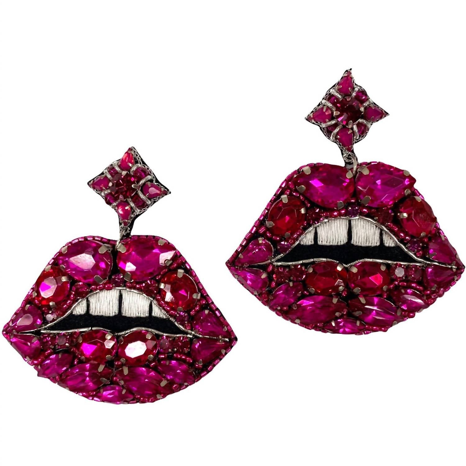 Allie Beads - Jeweled Lip Earrings