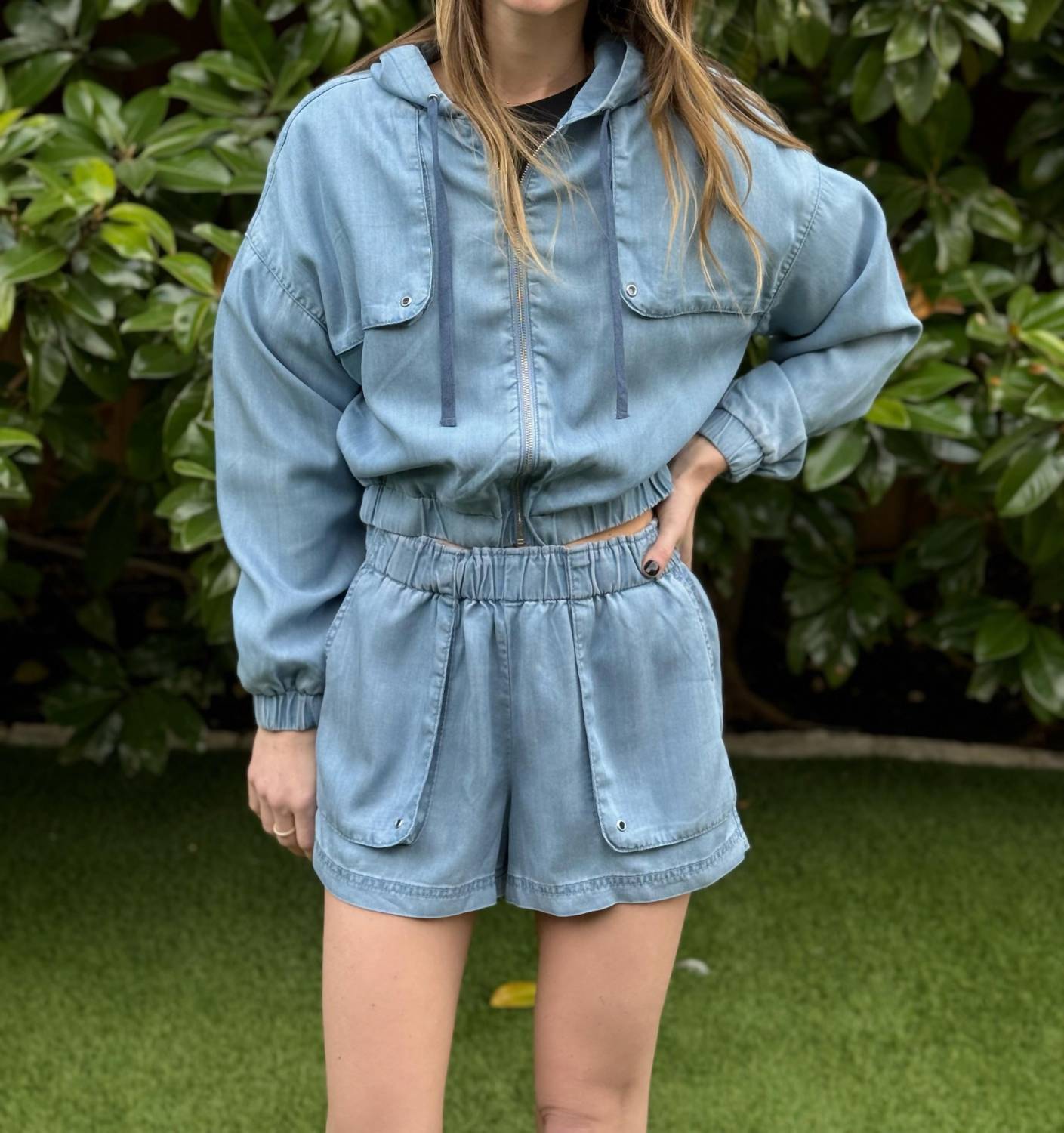 Oat New York - Denim Pull on Shorts