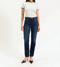 Daze - Smarty Pants High Rise Slim Straight Jeans