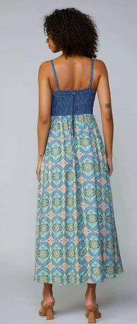 Current Air - Contrast Quilted Maxi Dress