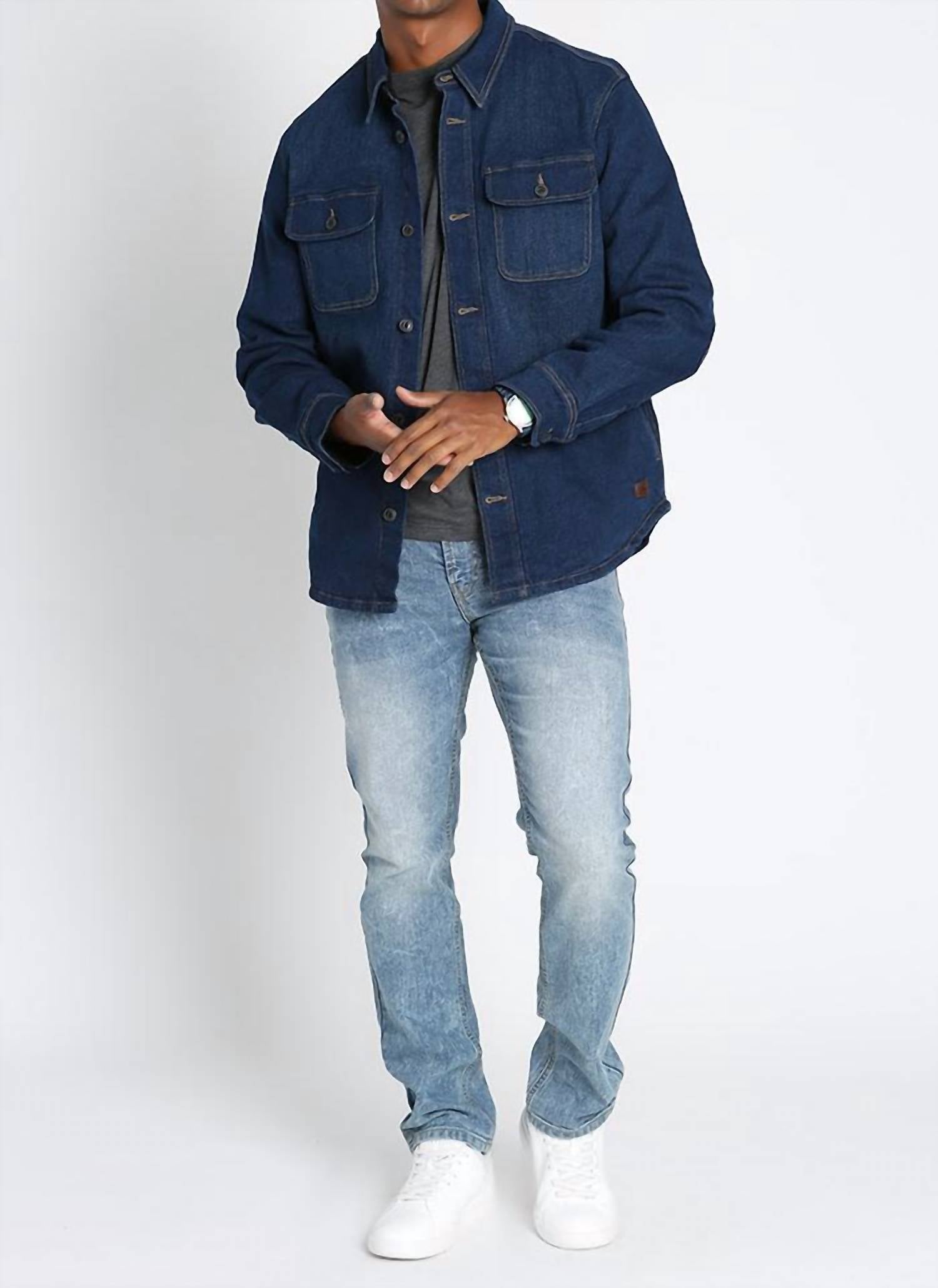 Jachs New York - Stretch Flannel Lined Denim Jacket