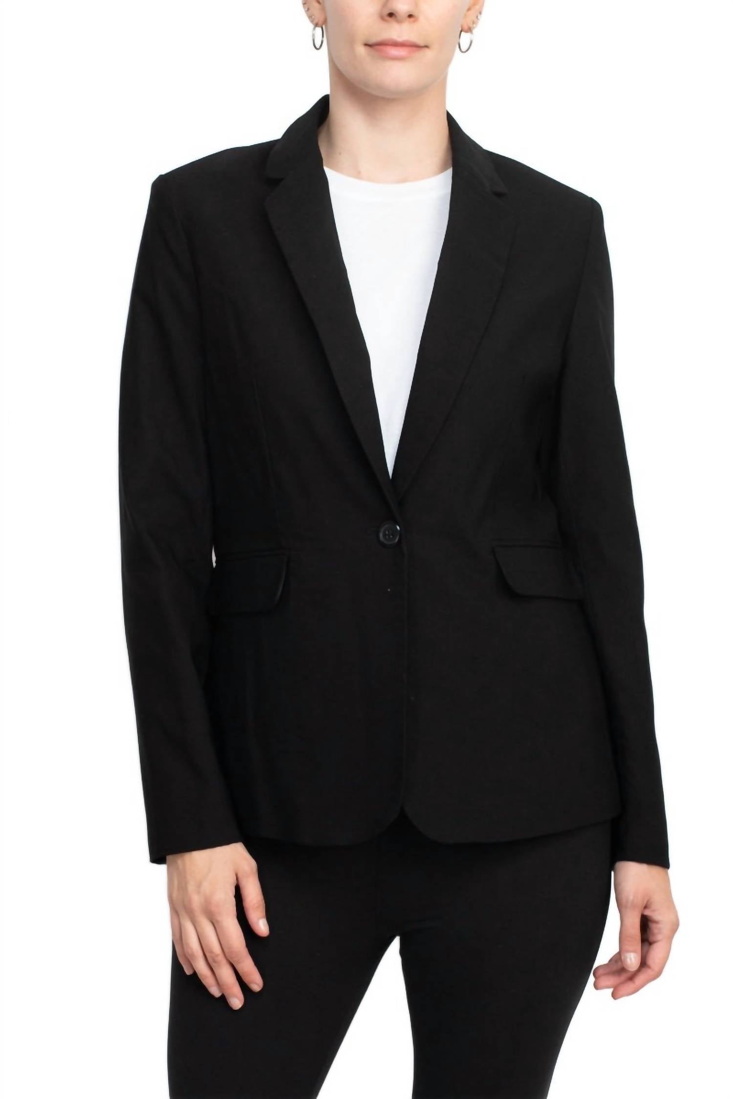 Zac & Rachel - Notched Collar Scuba Crepe Blazer