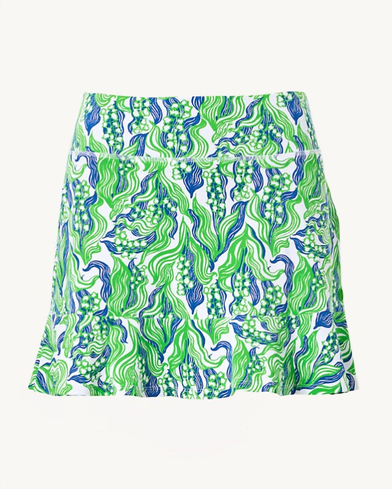 Lilly Pulitzer ZADORA UPF 50+ HIGH RISE SKORT in putting green lilly of the valley - women's shorts - view 5