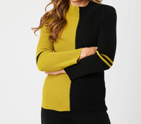 Angel Apparel - Two Tone Mock Neck Sweater