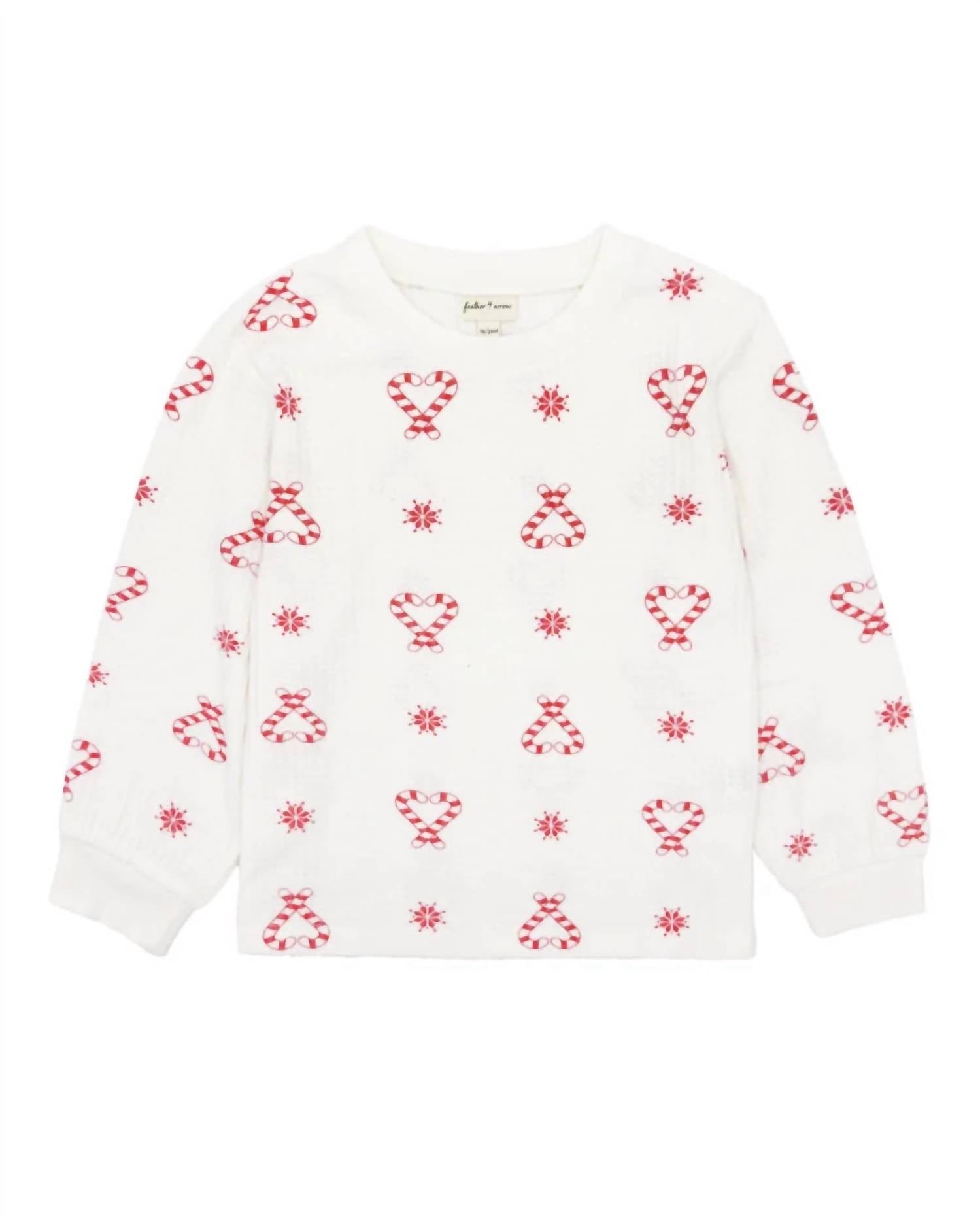 Feather 4 Arrow - Girls Anna Candy Cane Top