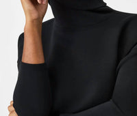 Spanx Air Essentials Turtleneck Tunic in black - women's long sleeve top - alternate view