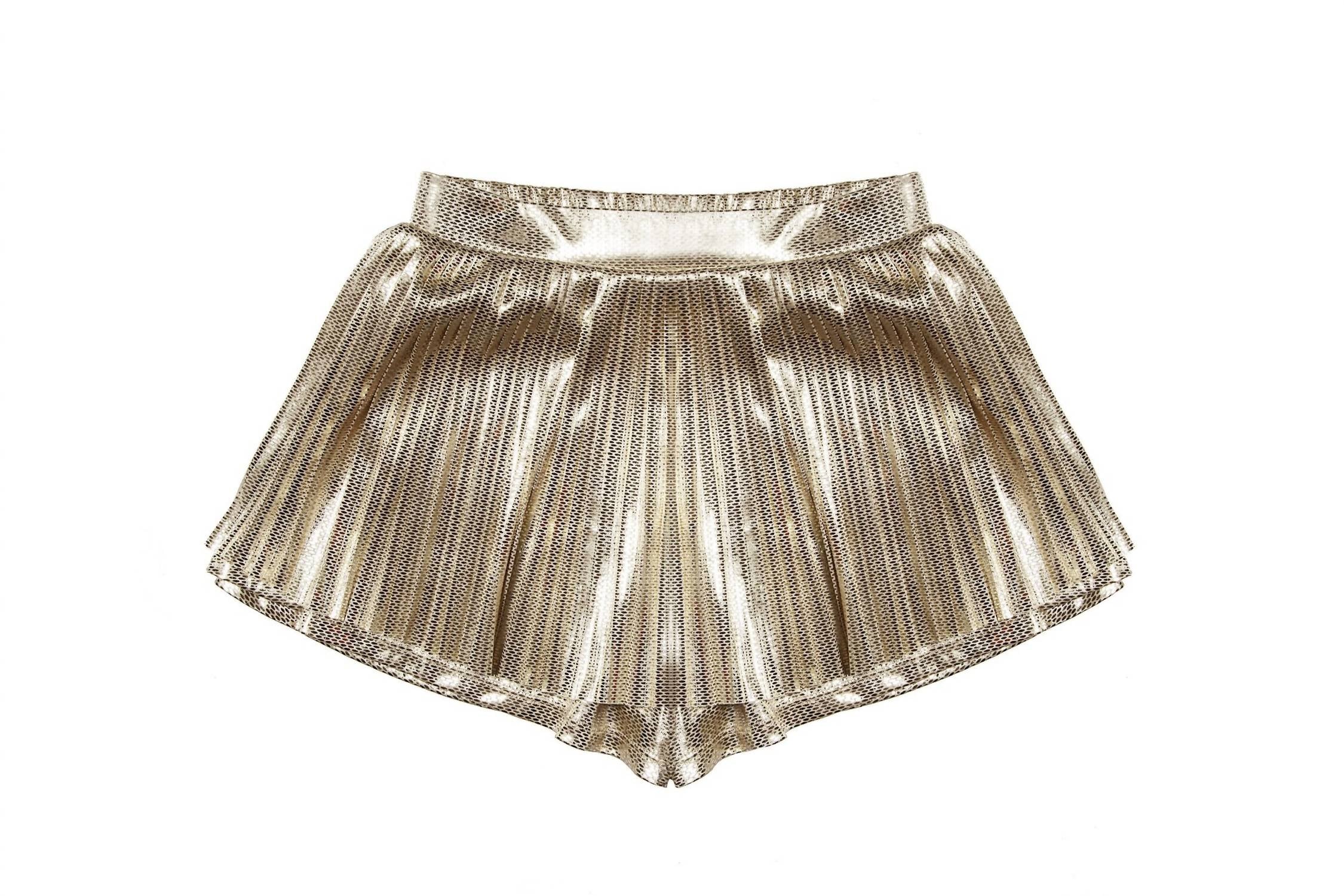 Mia - Girl's Metallic Python Skirt