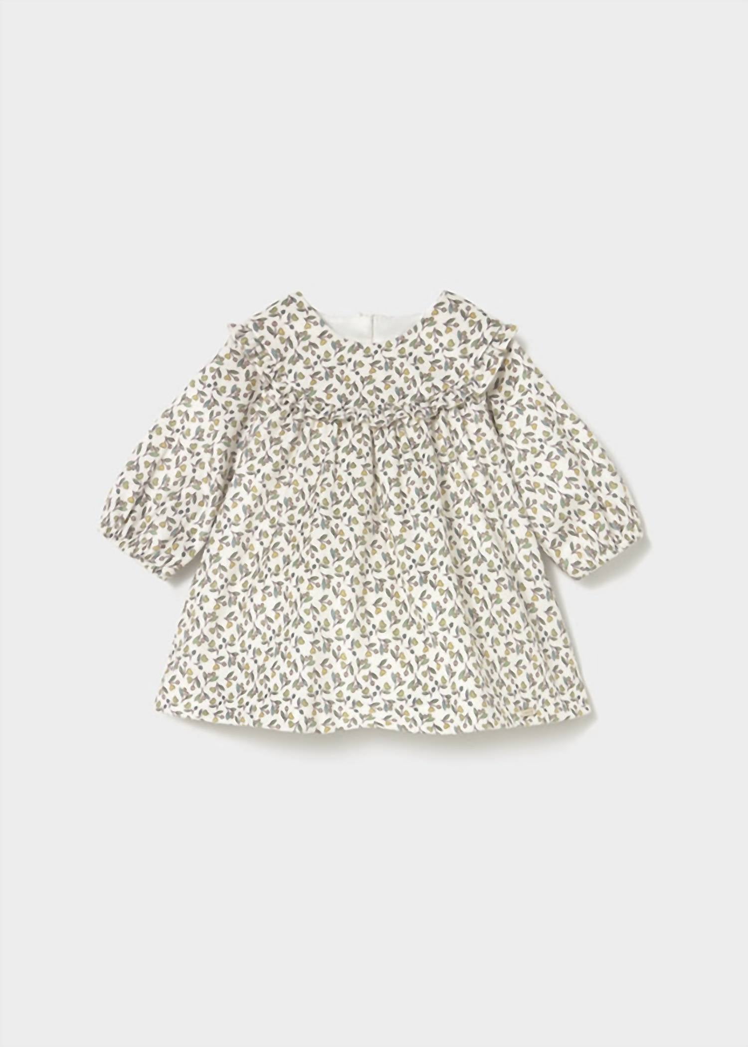 Mayoral - Girls Printed Velvet Dress