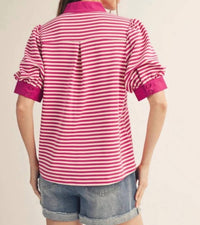 Jodifl - Solid Contrast Detail Top