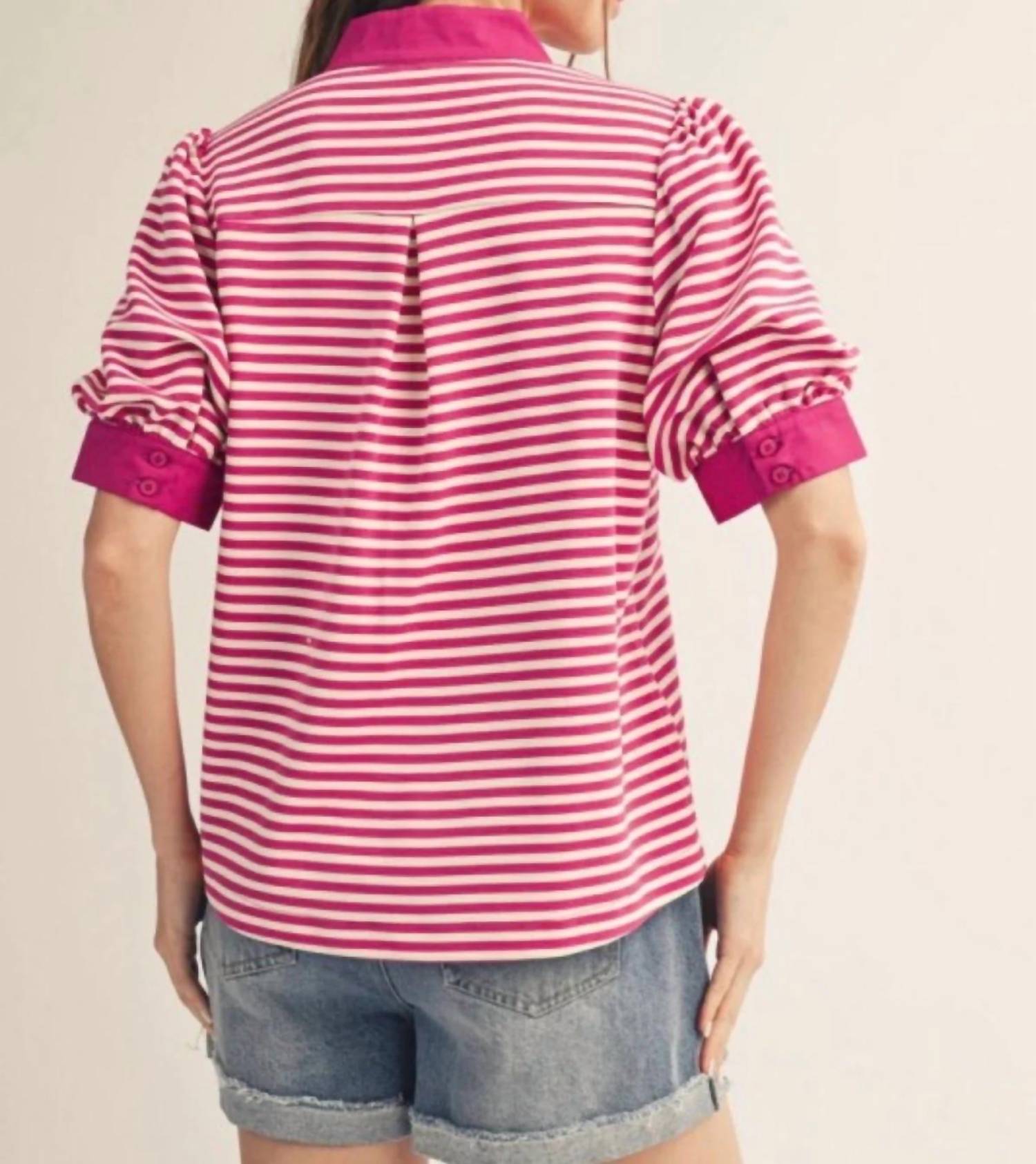 Jodifl - Solid Contrast Detail Top