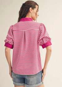 Jodifl - Solid Contrast Detail Top