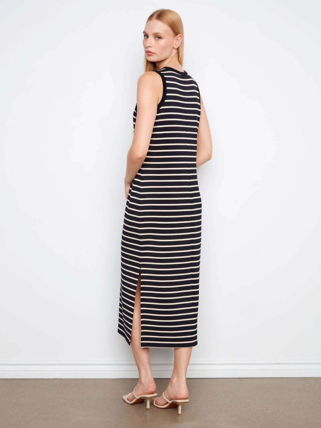 Charlie B - Scuba Stripe Yarn Dye Sleeveless Dress