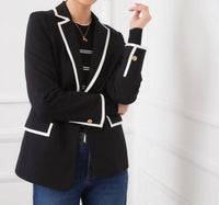 Karen Kane - Contrast Ponte Knit Blazer