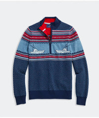 Vineyard Vines - Boys' Fishing Fair Isle Quarter-zip Pullover