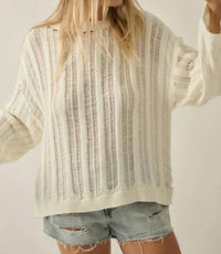 Promesa - Livia Semi-Sheer Ladder-Knit Sweater
