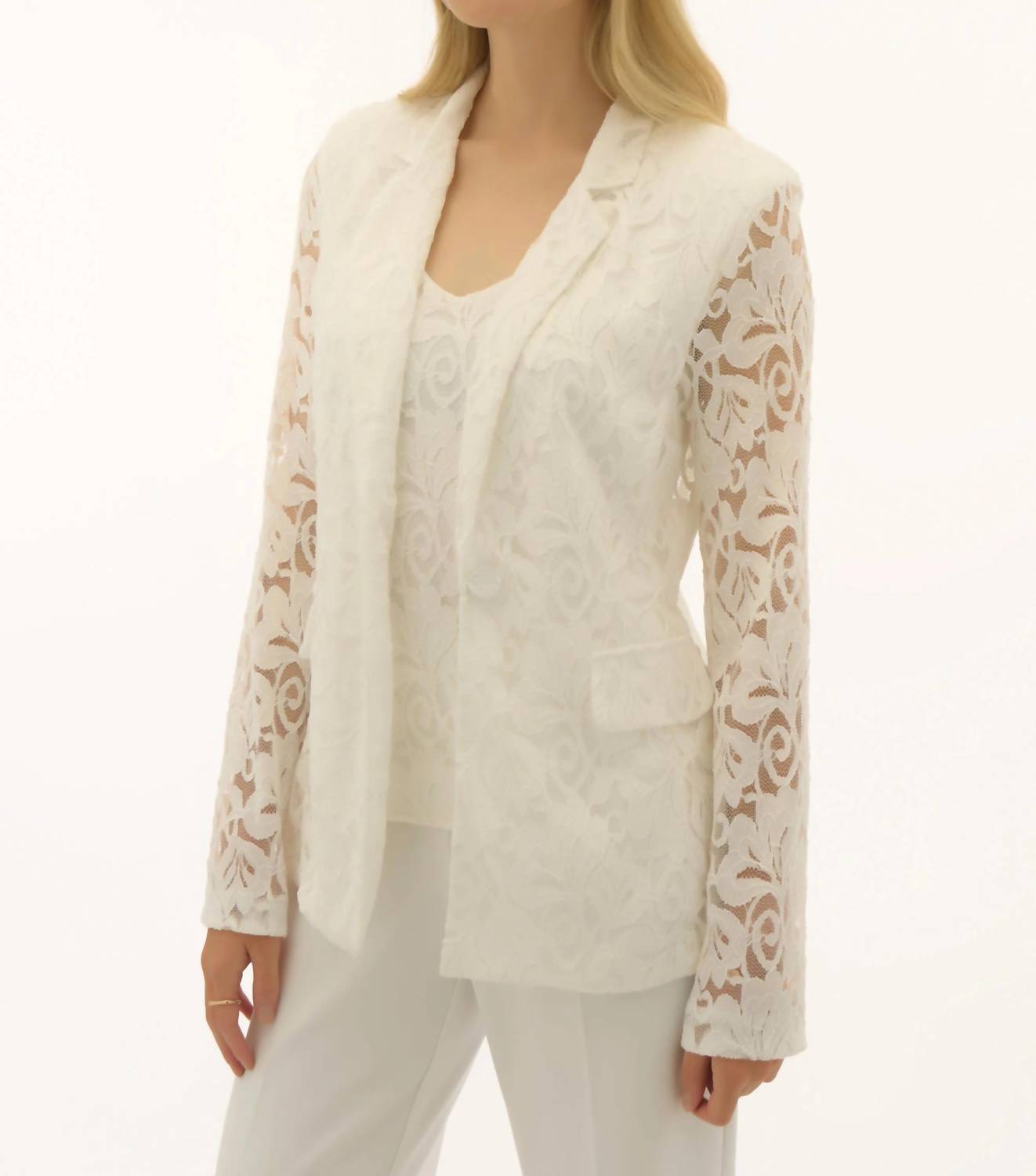 Joseph Ribkoff - Stretch Lace Fitted Blazer