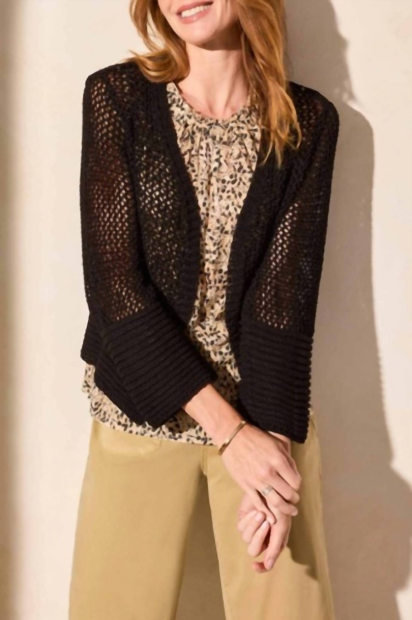 Tribal - Bell Sleeve Open Stitch Cardigan